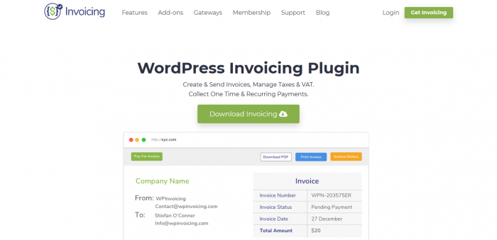 WordPress Invoicing Plugin