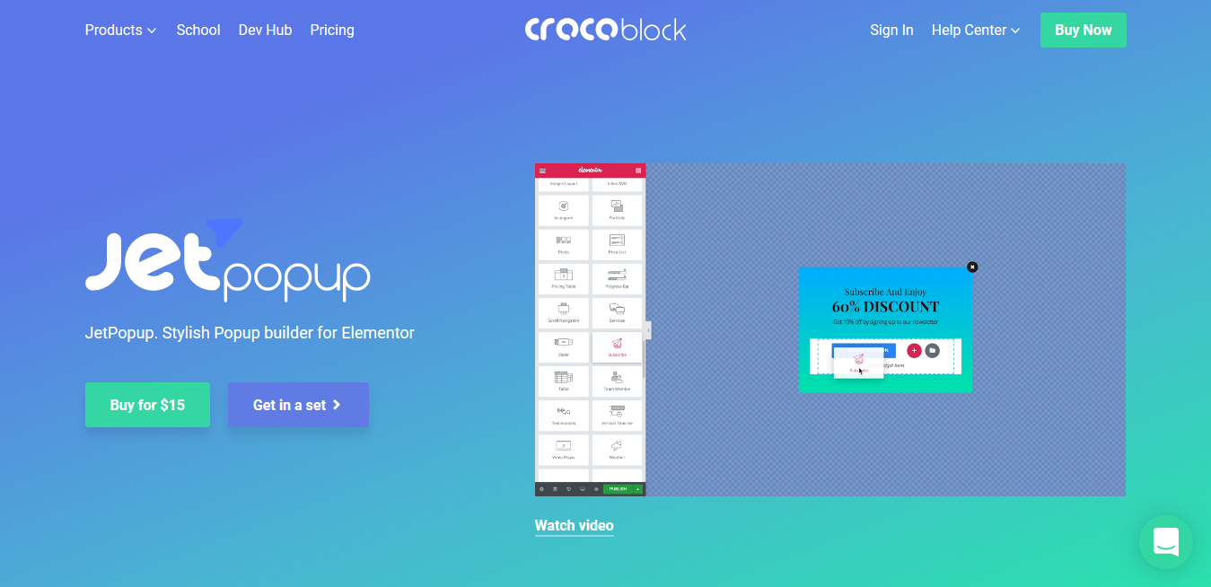 Crocoblocks Jetpopup – Popup Builder For Elementor – CreativeSea