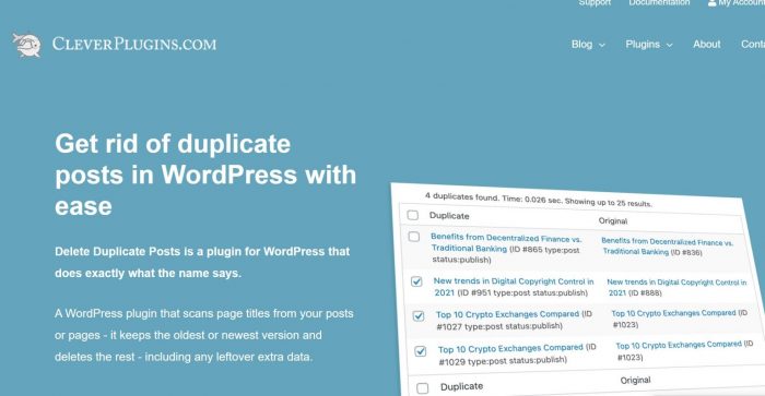 Delete Duplicate Posts Pro - WordPress Plugin