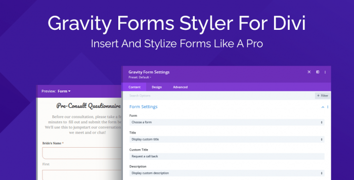 Gravity Forms Styler For Divi