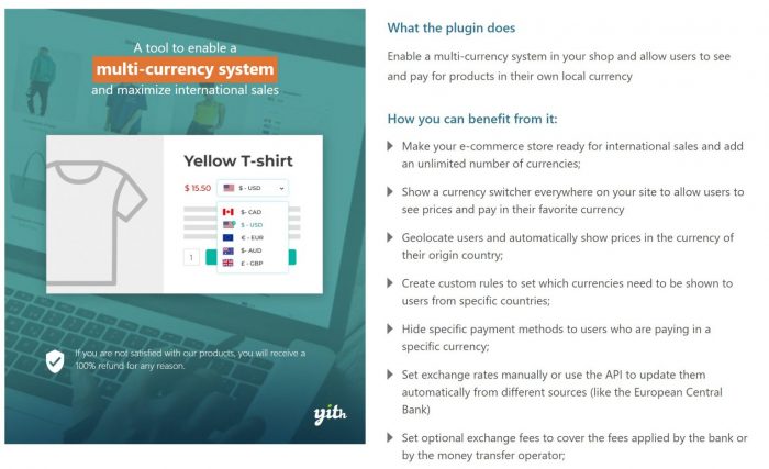 YITH Multi Currency Switcher For WooCommerce