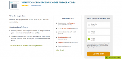 YITH WooCommerce Barcodes And QR Codes Premium