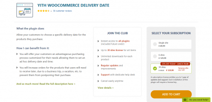 YITH WooCommerce Delivery Date Premium