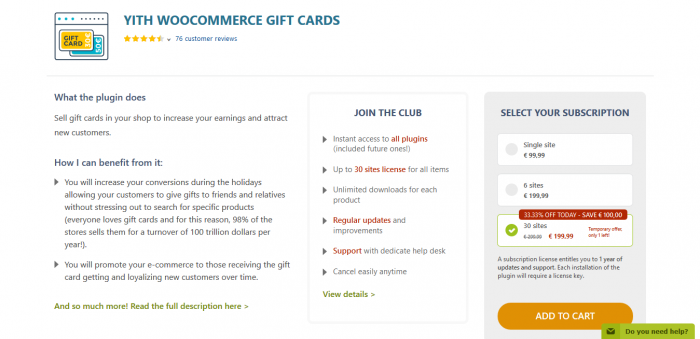 YITH WooCommerce Gift Cards Premium