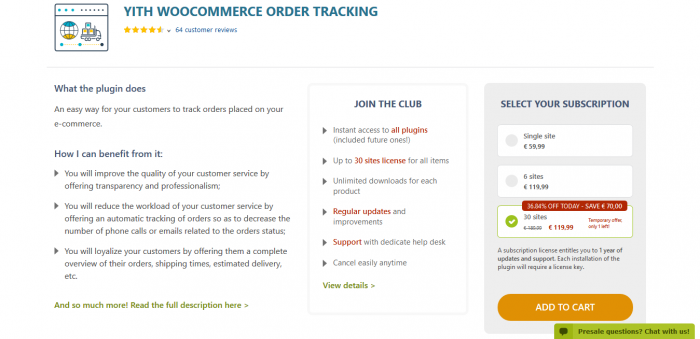 YITH WooCommerce Order Tracking Premium