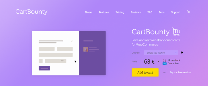 CartBounty Pro – Recover Abandoned Carts WooCommerce