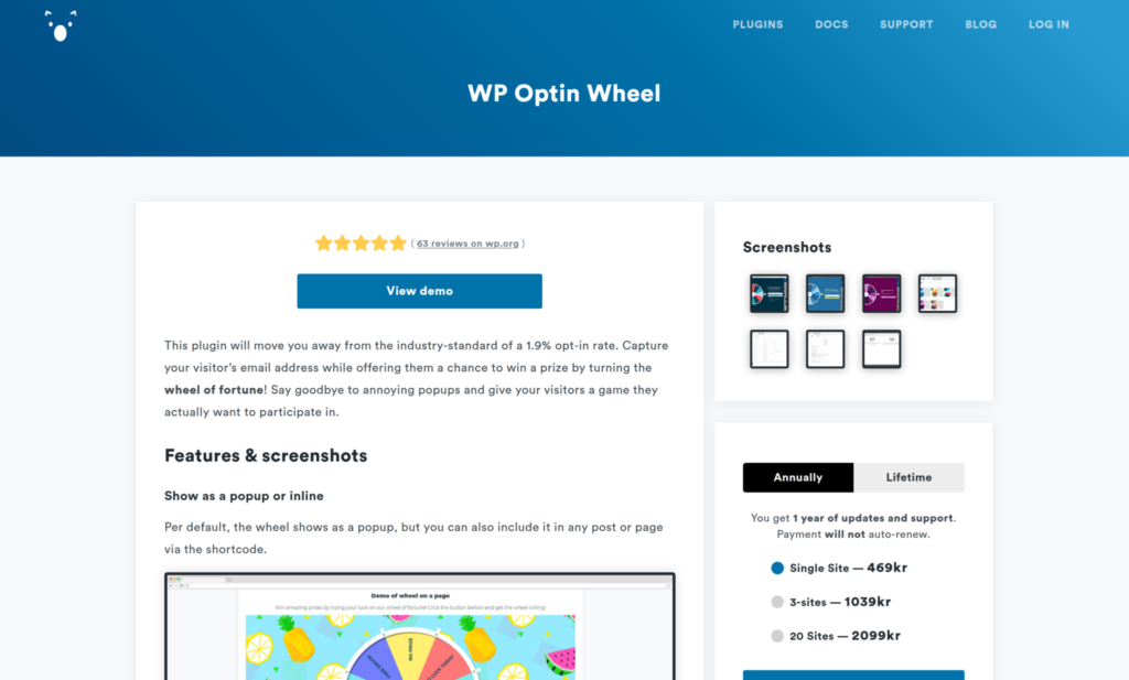 WP Optin Wheel – Gamified Optin Email Marketing Tool