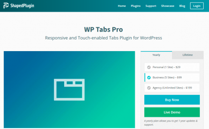 WP Tabs Pro – Tabs Plugin For WordPress By ShapedPlugin