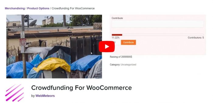 Crowdfunding For WooCommerce