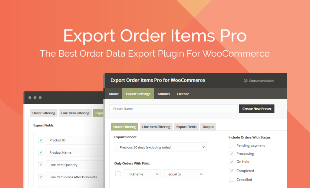 Export Order Items Pro