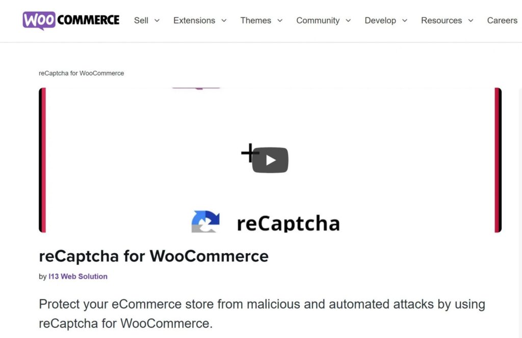 ReCaptcha For WooCommerce