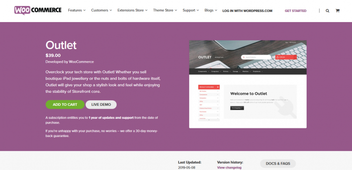 Storefront Outlet – A WooCommerce Storefront Child Theme For Tech Stores