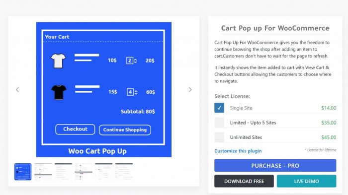 WooCommerce Cart Popup Premium By XootiX