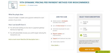 YITH Dynamic Pricing Per Payment Method