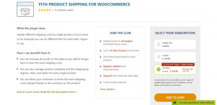 YITH Product Shipping For WooCommerce Premium