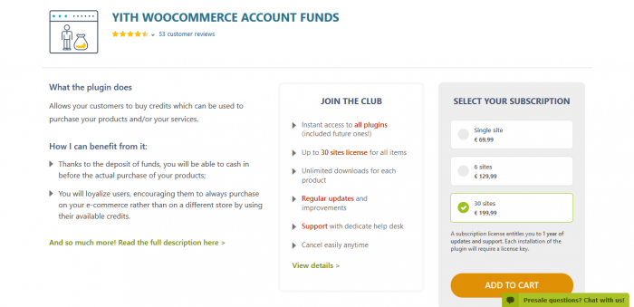 YITH WooCommerce Account Funds Premium