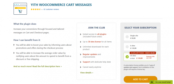 YITH WooCommerce Cart Messages Premium