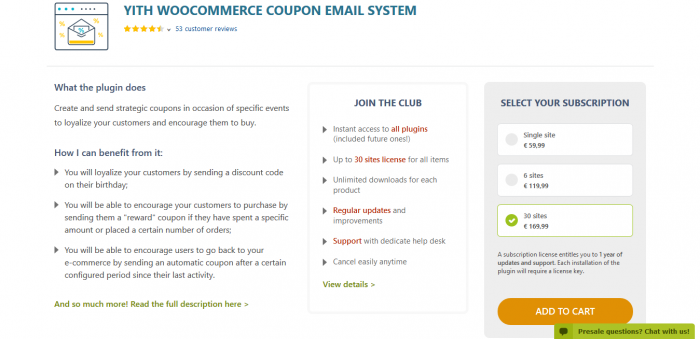 YITH WooCommerce Coupon Email System Premium