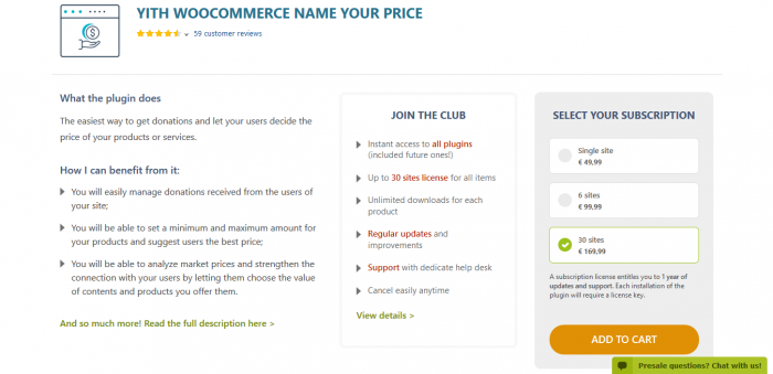 YITH WooCommerce Name Your Price Premium