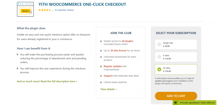 YITH WooCommerce One-Click Checkout Premium