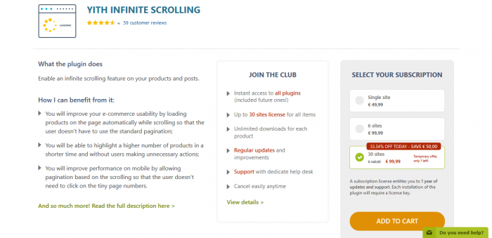 YITH Infinite Scrolling Premium