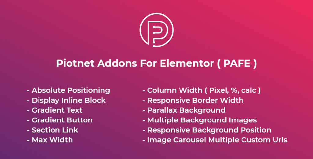 Piotnet Addons For Elementor Pro