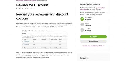 WooCommerce Review For Discount