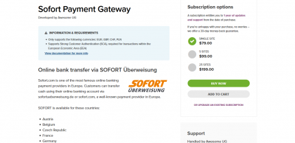 WooCommerce Sofort Überweisung Payment Gateway