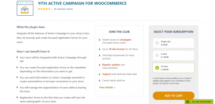 YITH Active Campaign For WooCommerce Premium