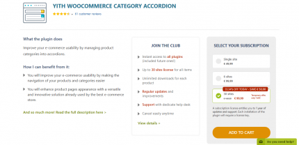 YITH WooCommerce Category Accordion Premium