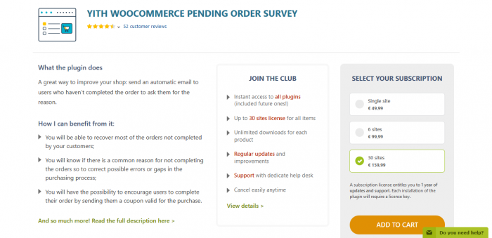 YITH WooCommerce Pending Order Survey Premium