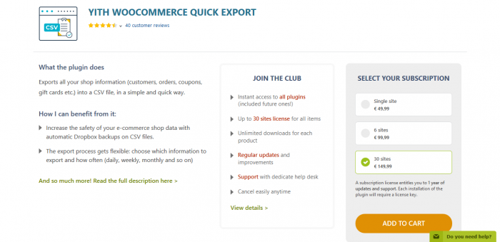 YITH WooCommerce Quick Export Premium