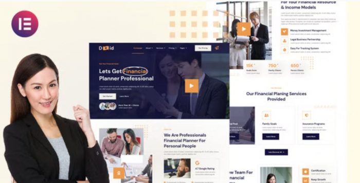 Duid – Personal Financial Consultant Service Elementor Template Kit
