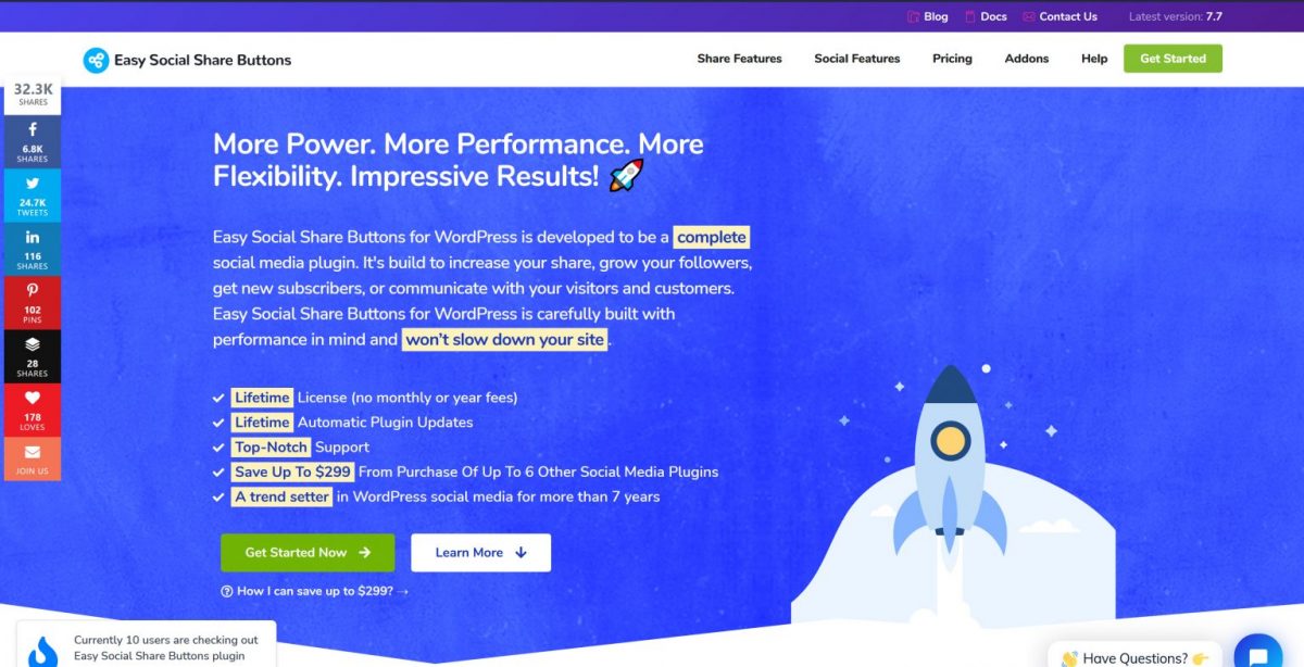 Easy Social Share Buttons – Social Plugin – CreativeSea