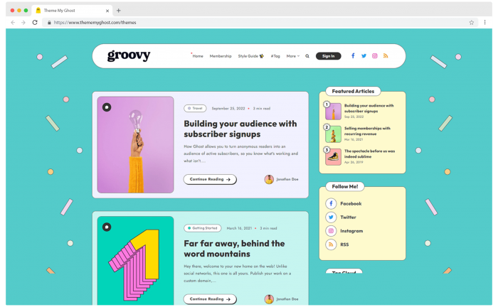 Groovy – Modern & Lightweight Blog for WordPress