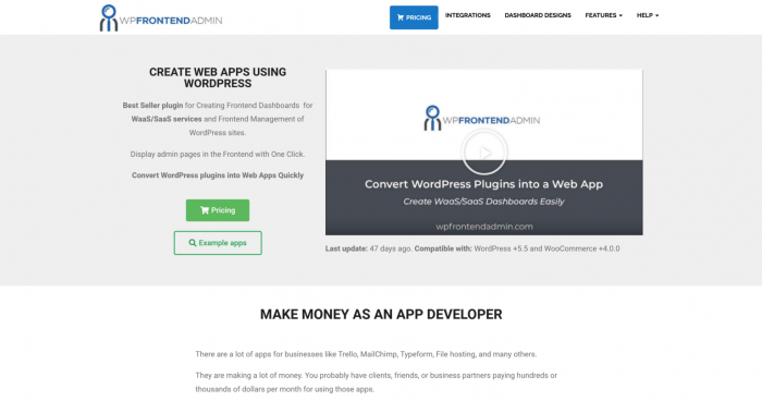 WP Frontend Admin (Premium) – Create Web Apps With WordPress