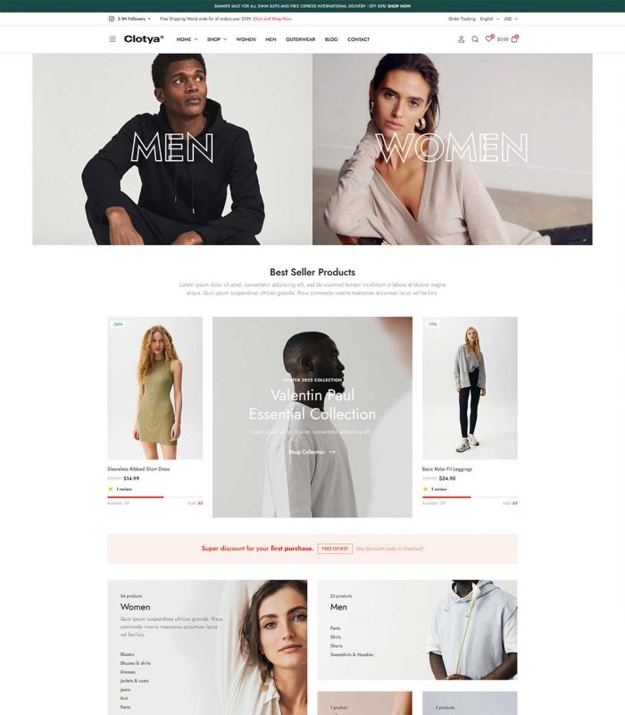 Clotya – Fashion Store eCommerce Theme