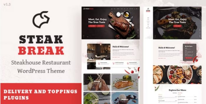 SteakBreak – Meat Restaurant WordPress Theme
