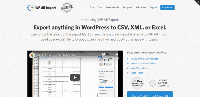 WP All Export Pro + User & WooCommerce Addon