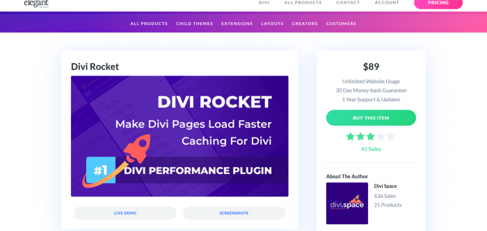 WordPress Divi Rocket