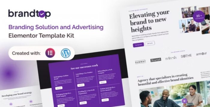 Brandtop – Branding Solution & Advertising Elementor Template Kit