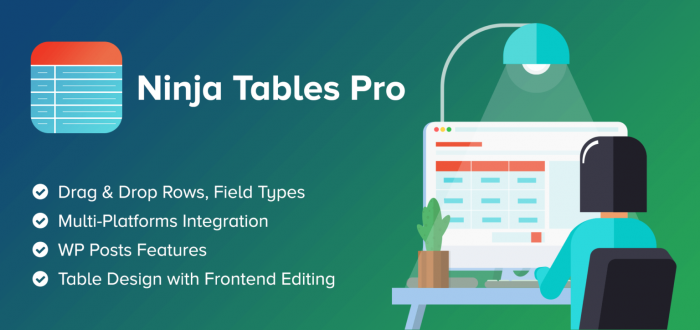 Ninja Tables Pro – WP DataTables Plugin