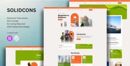 Solidcons – Construction And Industry Elementor Template Kit