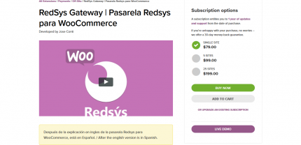 WooCommerce RedSys Gateway