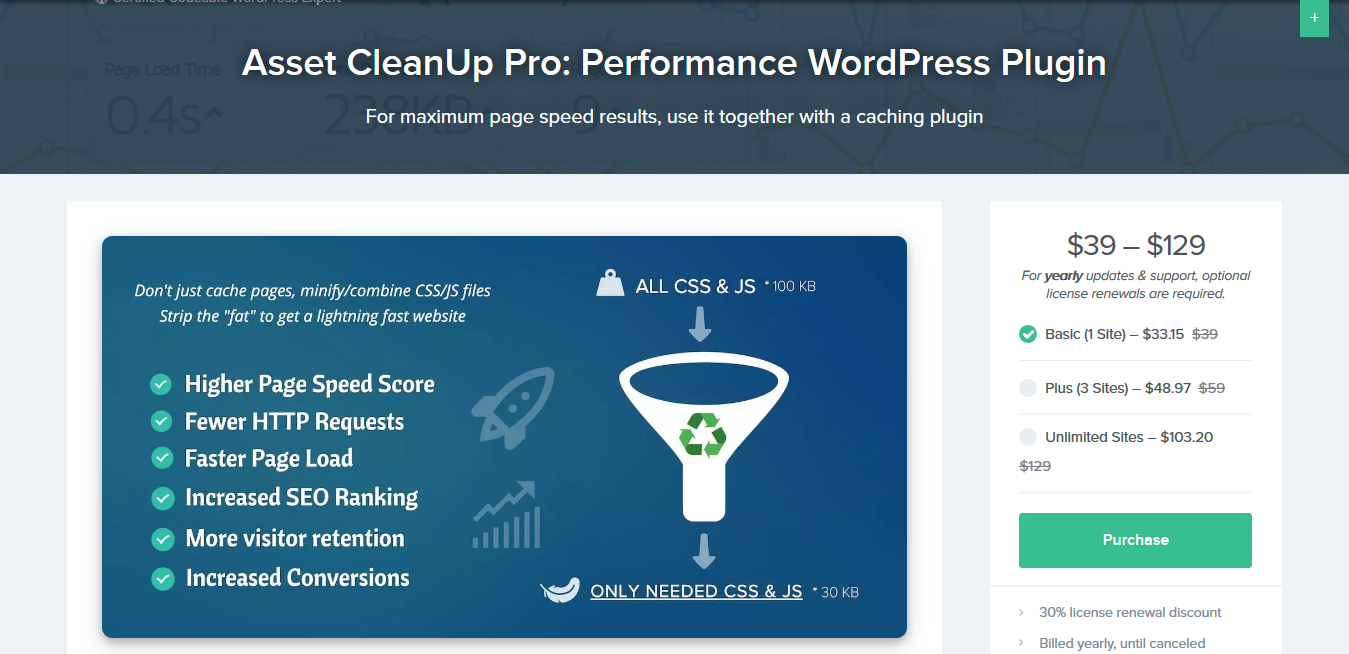 Asset CleanUp Pro – Performance WordPress Plugin