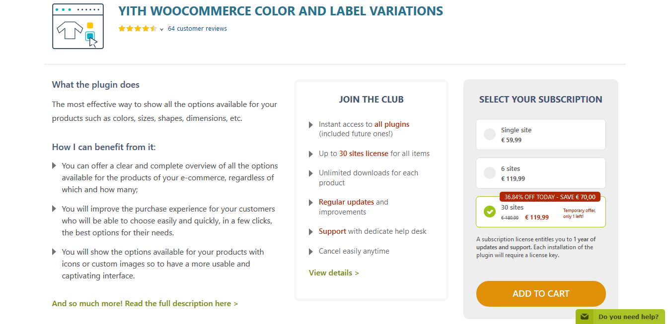 YITH WooCommerce Color And Label Variations Premium
