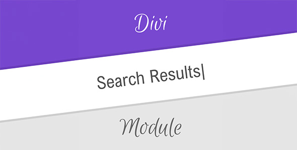 Divi Search Results Module