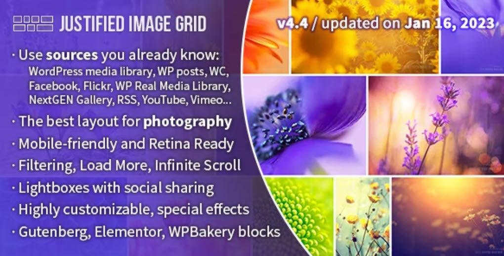 Justified Image Grid – Premium WordPress Gallery