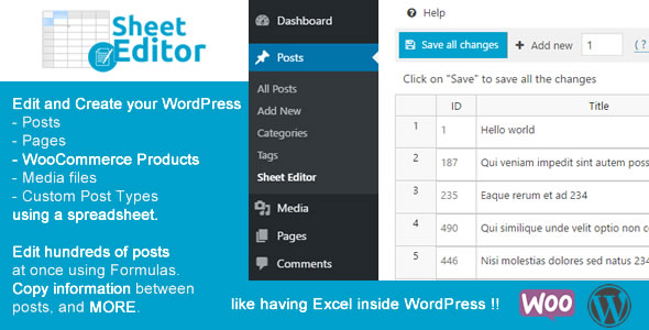 WP Sheet Editor EDD Downloads Pro