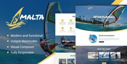 Malta – Windsurfing, Kitesurfing & Wakesurfing Center WordPress Theme